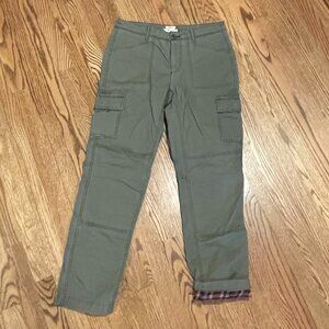 L.L. Bean Women's Flannel Lined Stretch Canvas Cargo Pants
